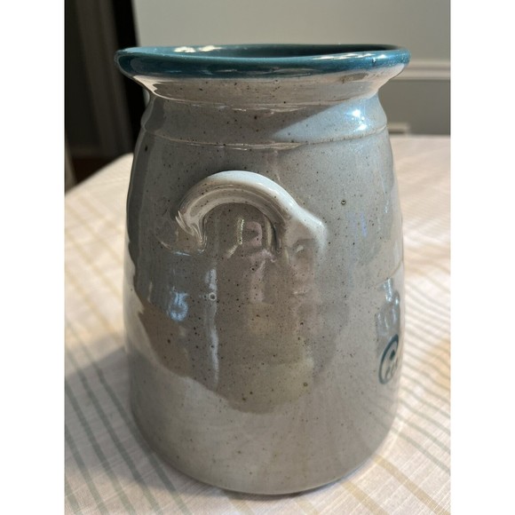 Great Bay Pottery Salt Glaze Crock Canister Bean Pot with Lid USA - Picture 4 of 12